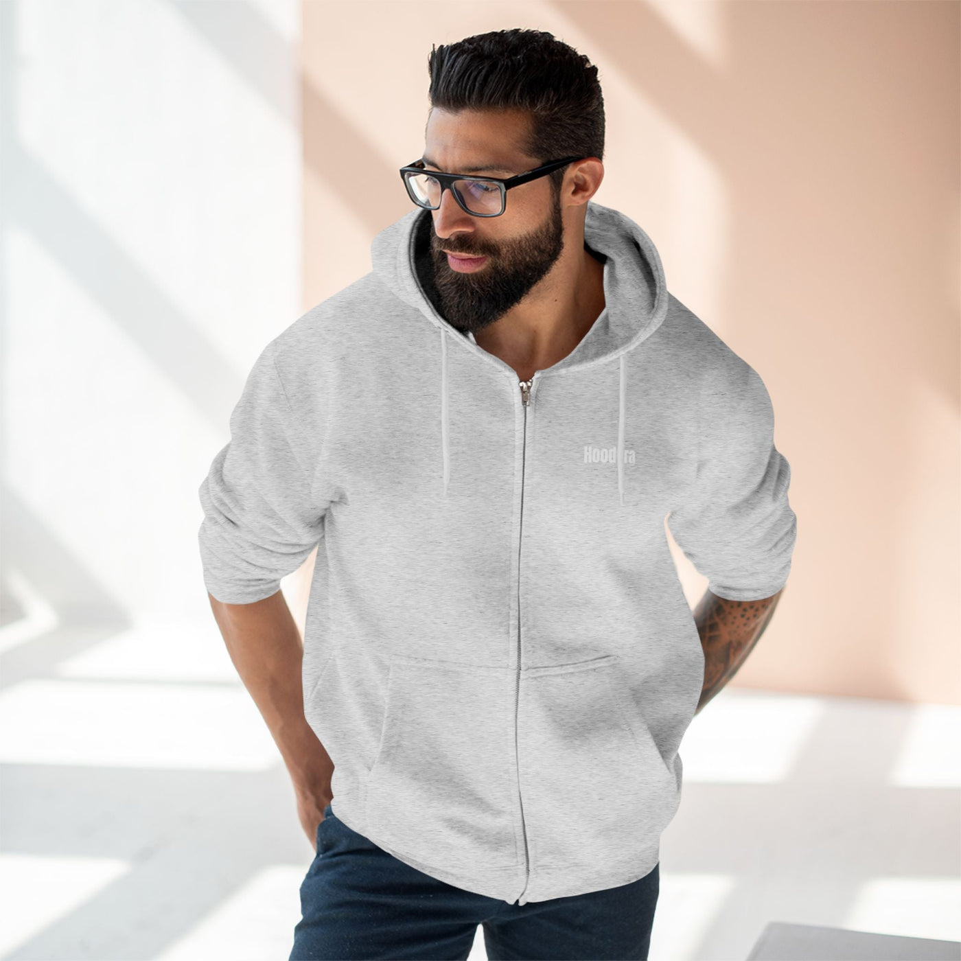Comfortable Unisex Zip Hoodie Hoodora