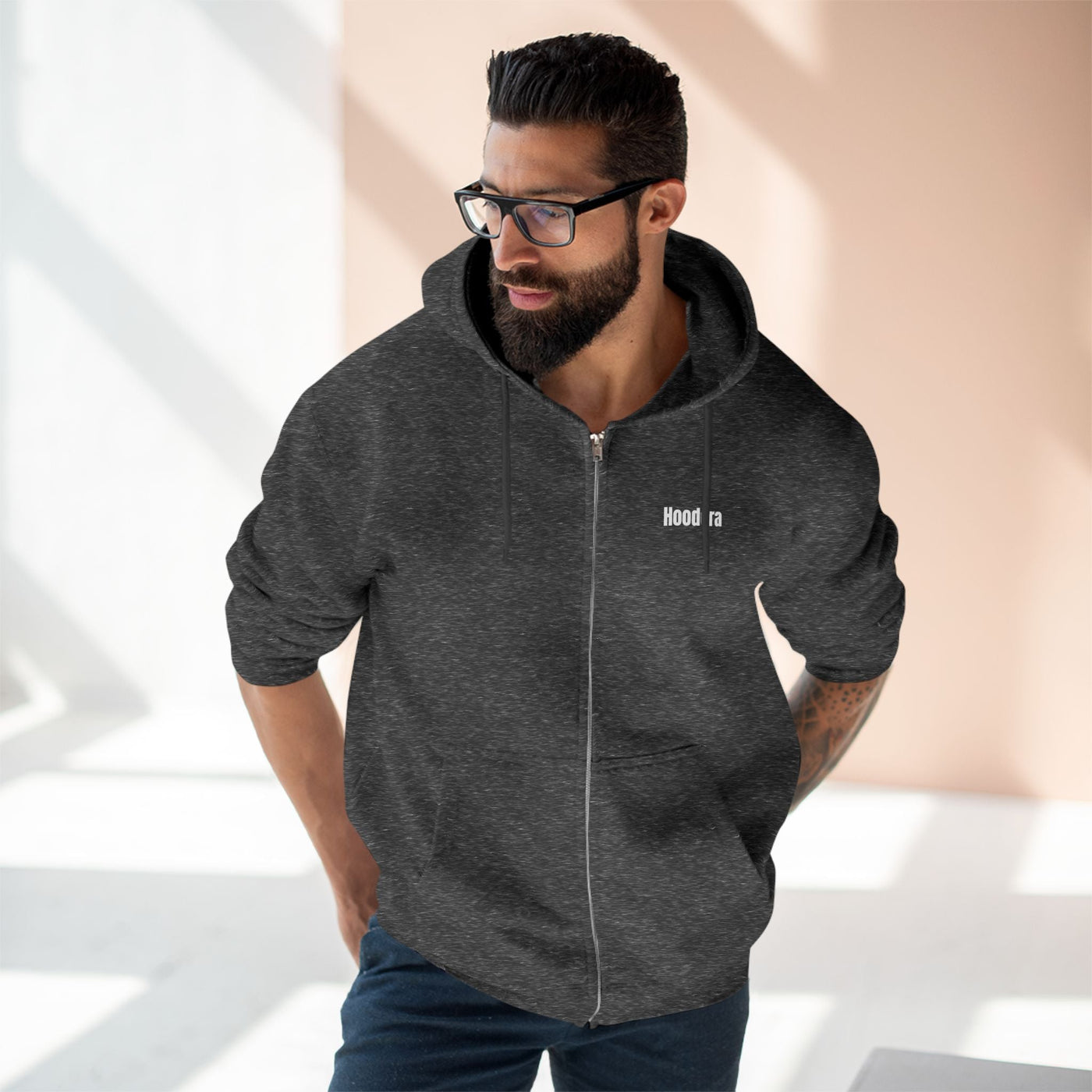 Comfortable Unisex Zip Hoodie Hoodora