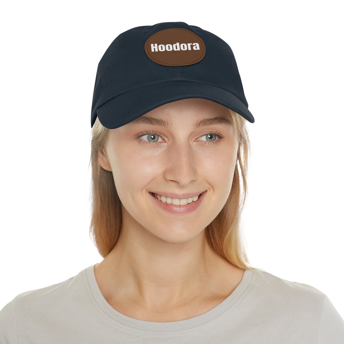 Classic Dad Hat with Round Leather Patch