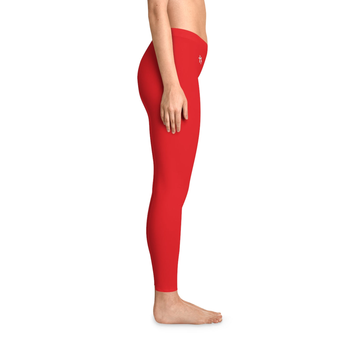 Bold Red Stretchy Leggings Hoodora