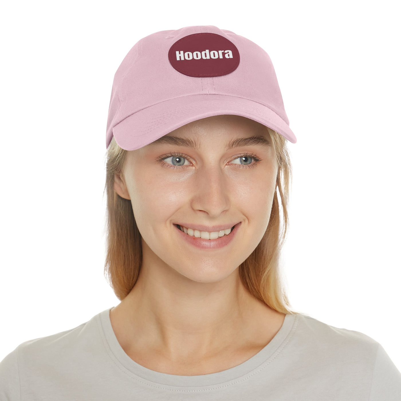 Classic Dad Hat with Round Leather Patch Hoodora