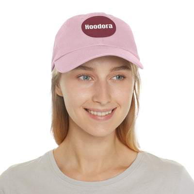 Classic Dad Hat with Round Leather Patch Hoodora