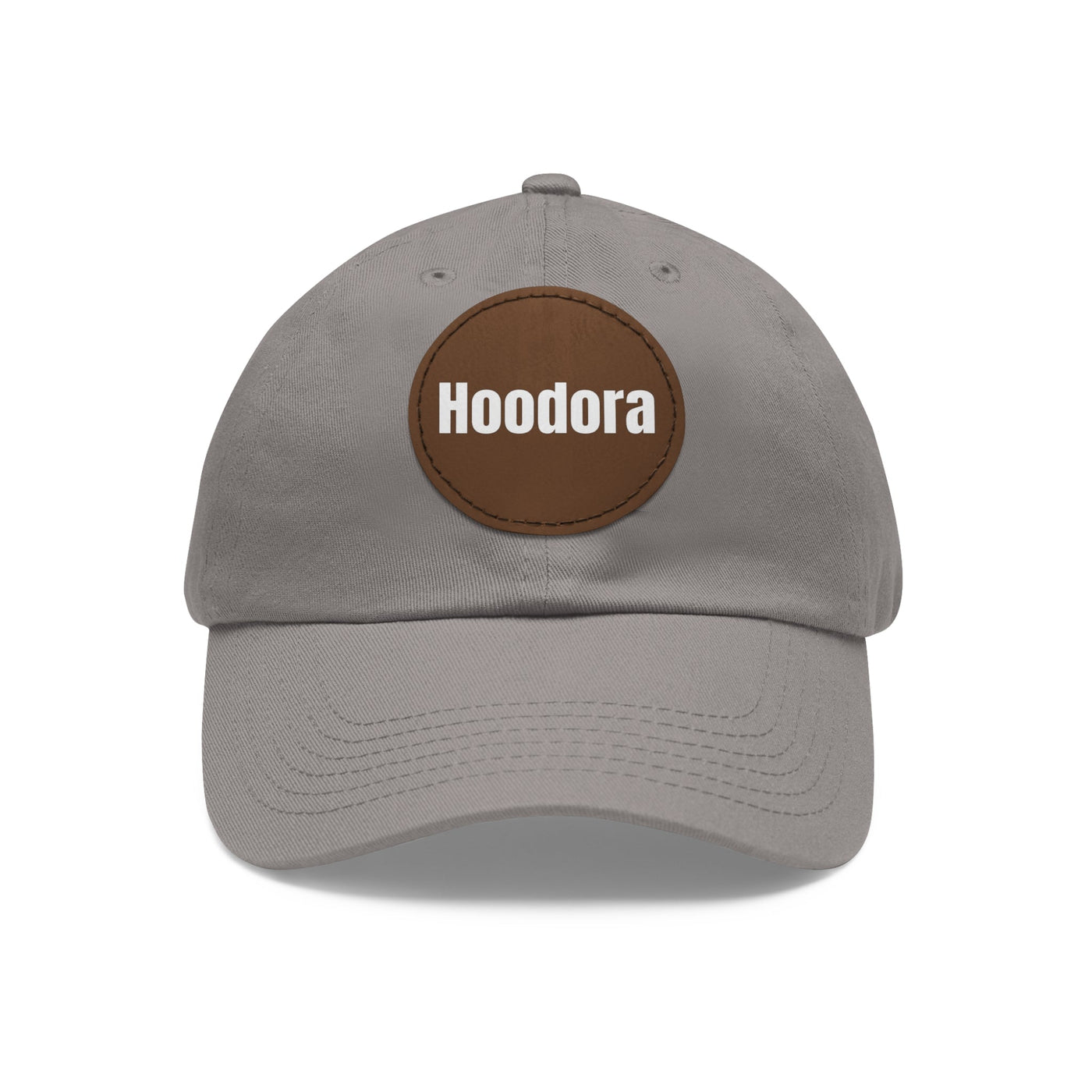 Classic Dad Hat with Round Leather Patch Hoodora
