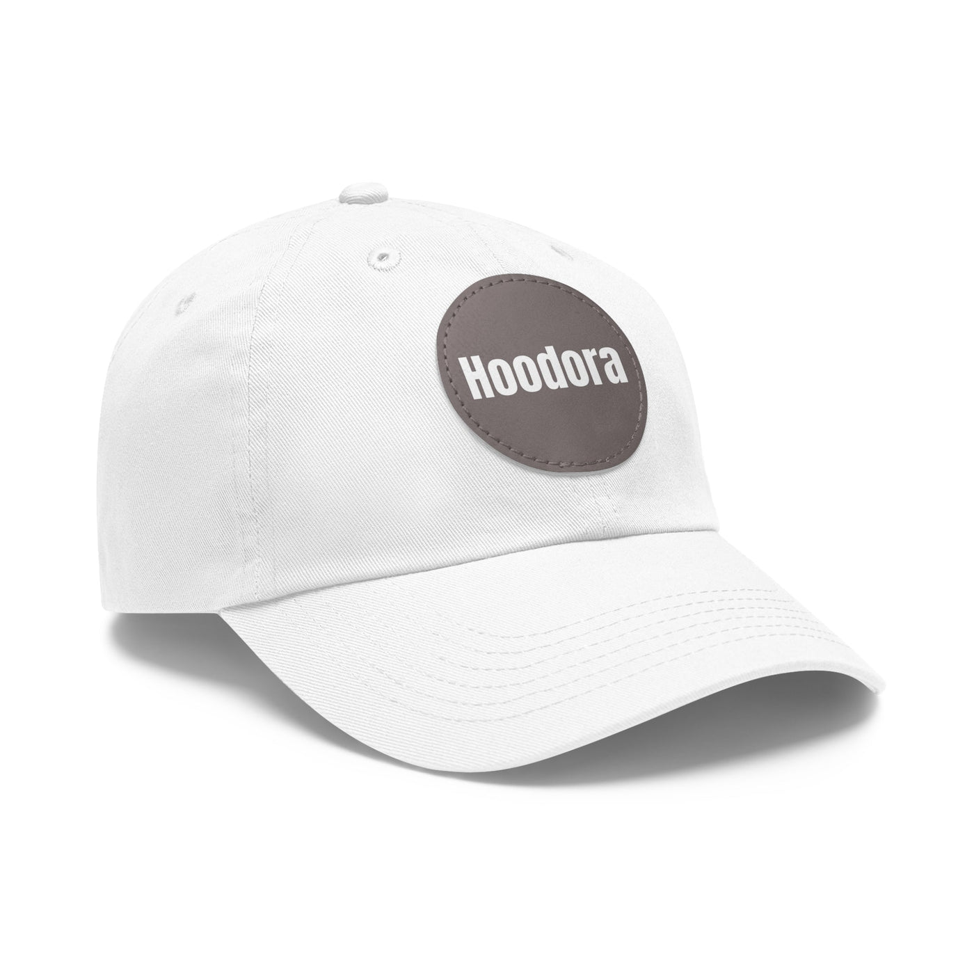 Classic Dad Hat with Round Leather Patch Hoodora