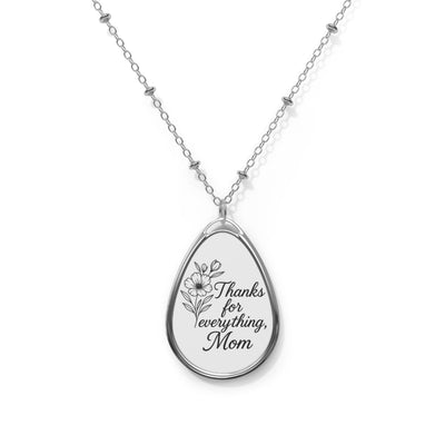 Personalized Oval Necklace Hoodora