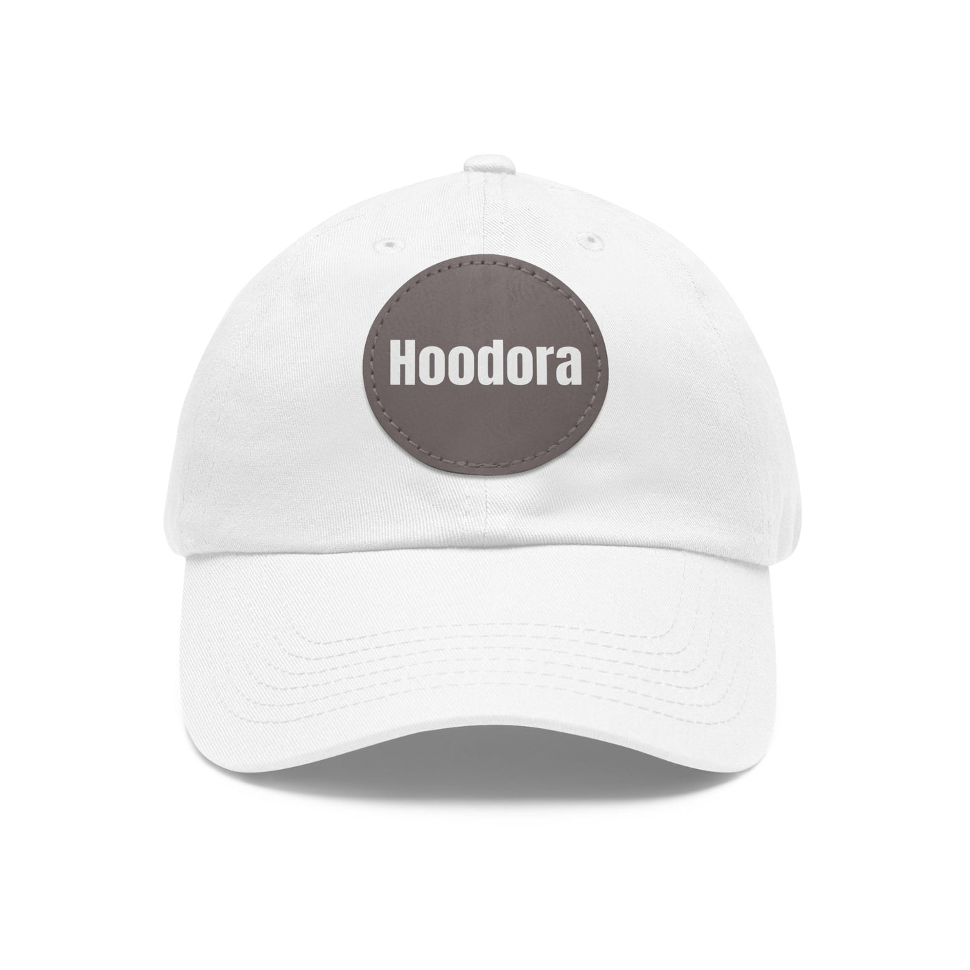 Classic Dad Hat with Round Leather Patch Hoodora