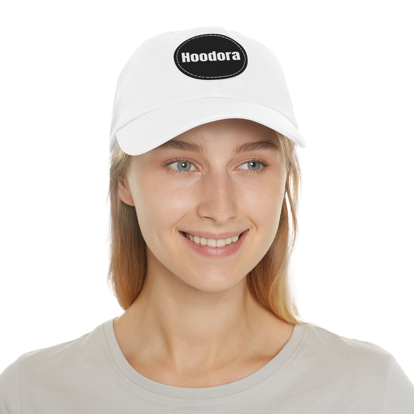 Classic Dad Hat with Round Leather Patch Hoodora