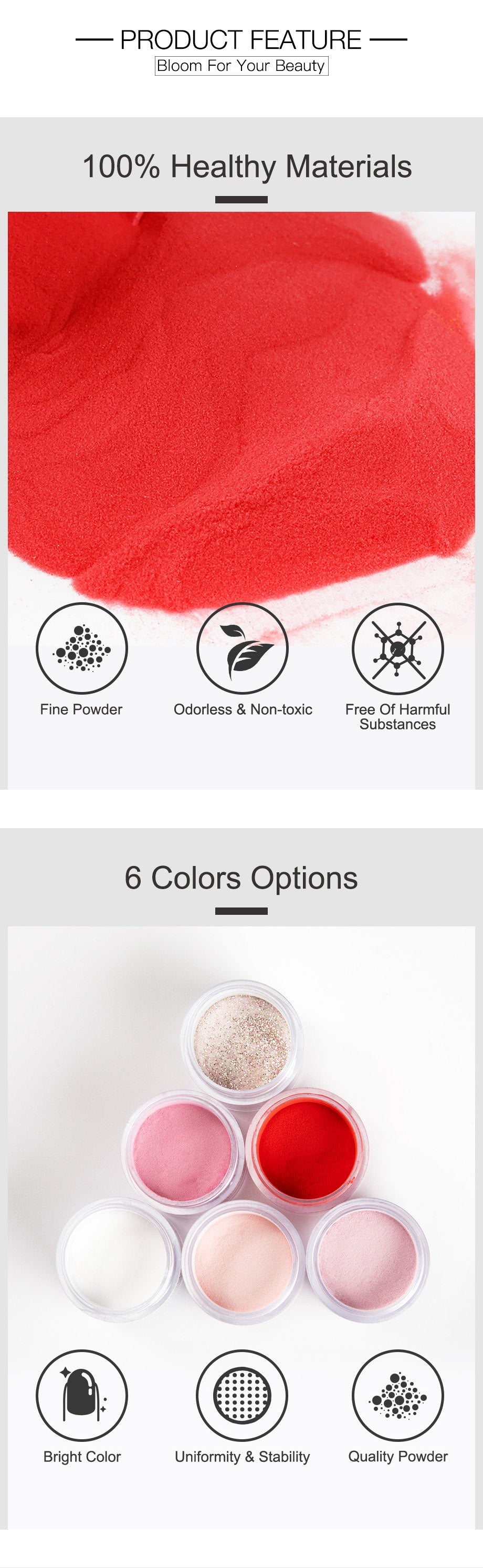Rosalind nail supplies oem 3 in 1 polymer powder kits Hoodora
