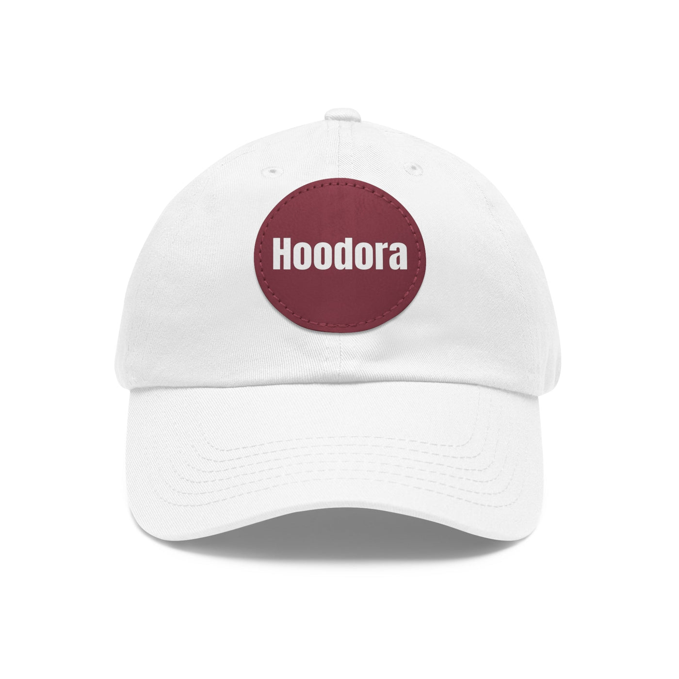 Classic Dad Hat with Round Leather Patch Hoodora