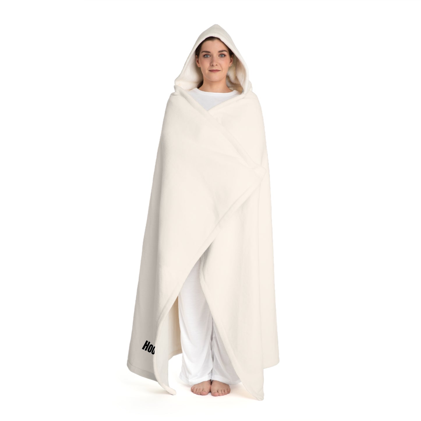 Cozy Hooded Sherpa Fleece Blanket