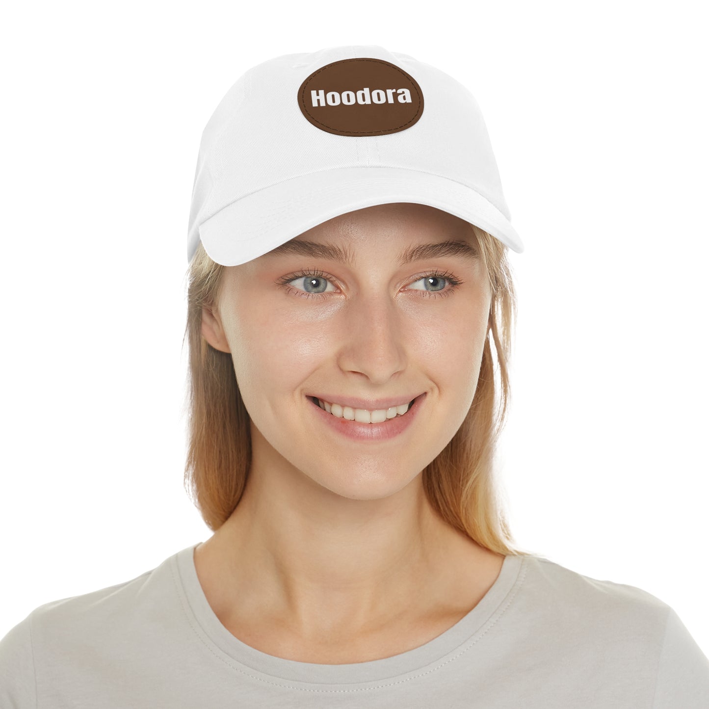 Classic Dad Hat with Round Leather Patch