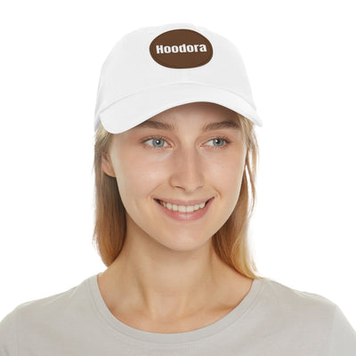 Classic Dad Hat with Round Leather Patch Hoodora