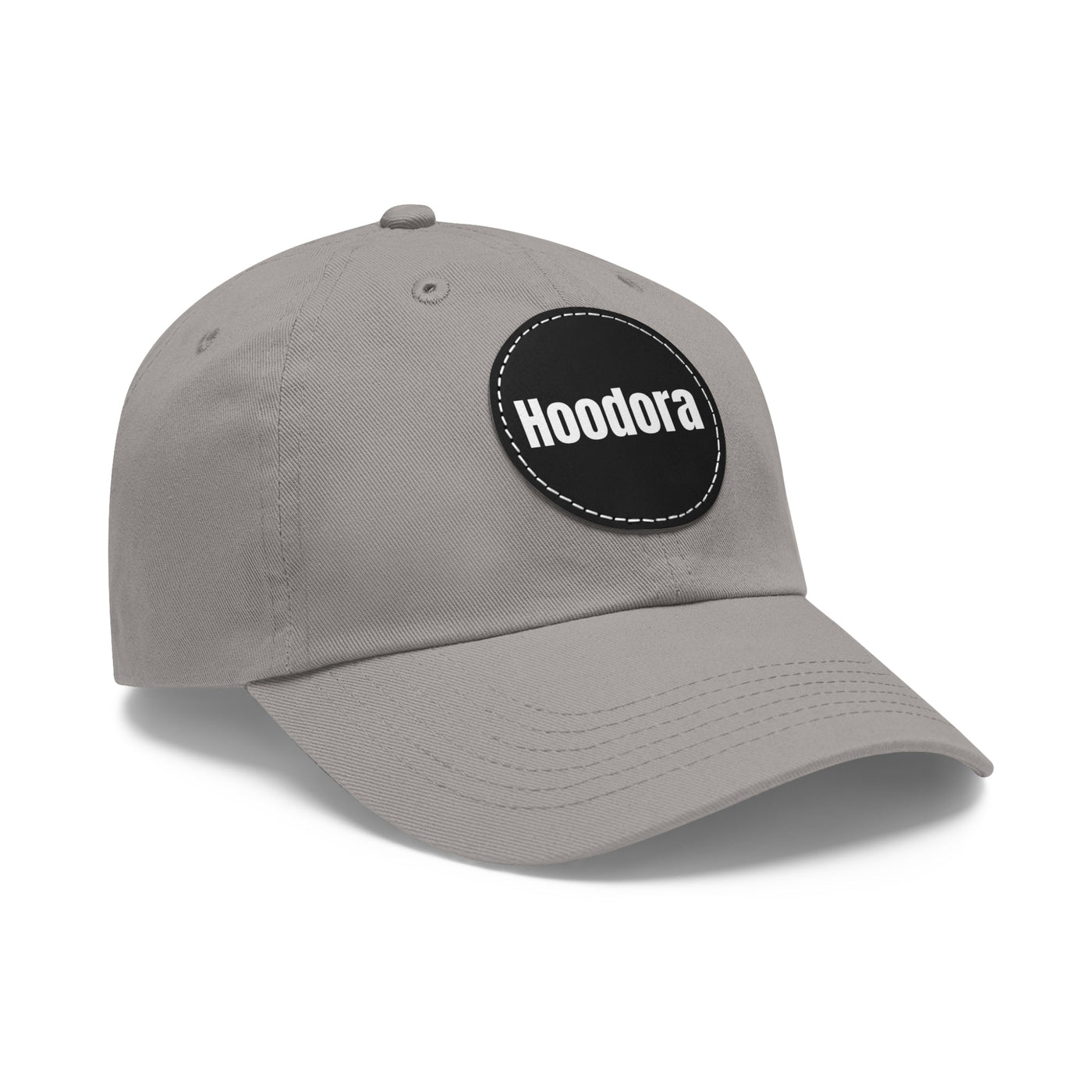 Classic Dad Hat with Round Leather Patch Hoodora