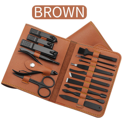 Manicure & Pedicure Art Tools Set Kits with Bag Hoodora