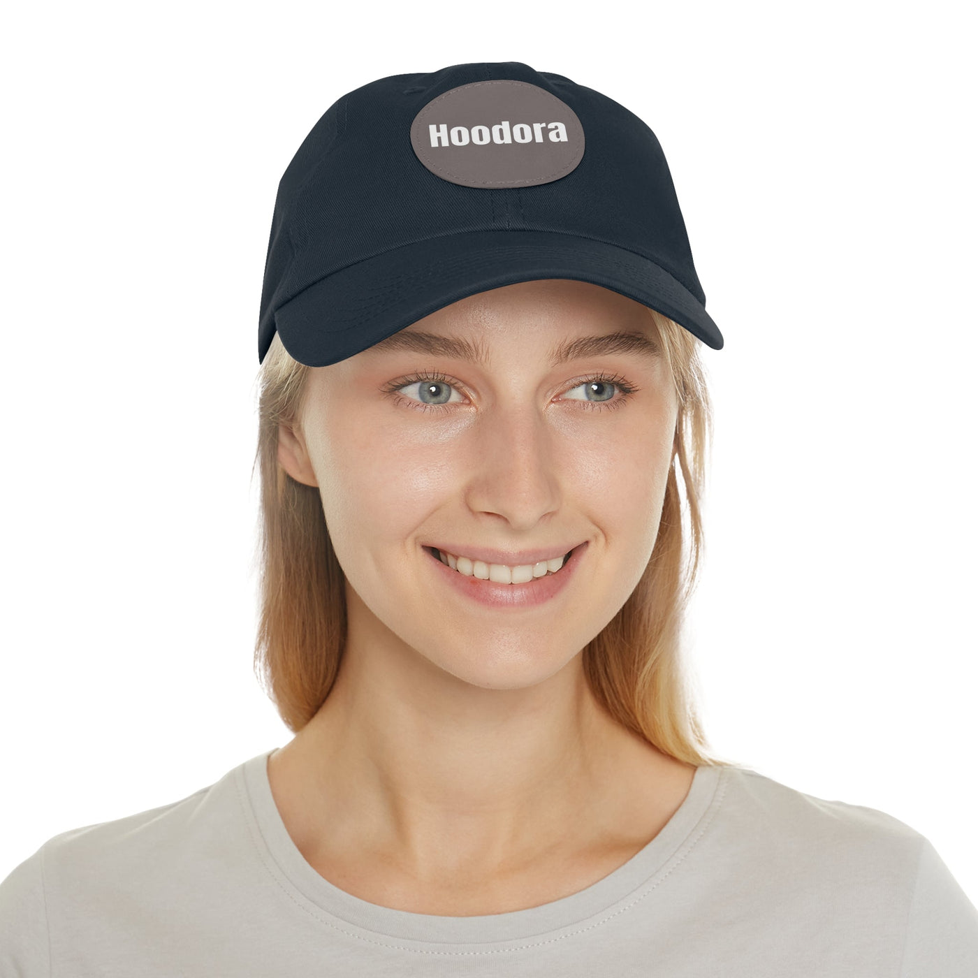 Classic Dad Hat with Round Leather Patch Hoodora