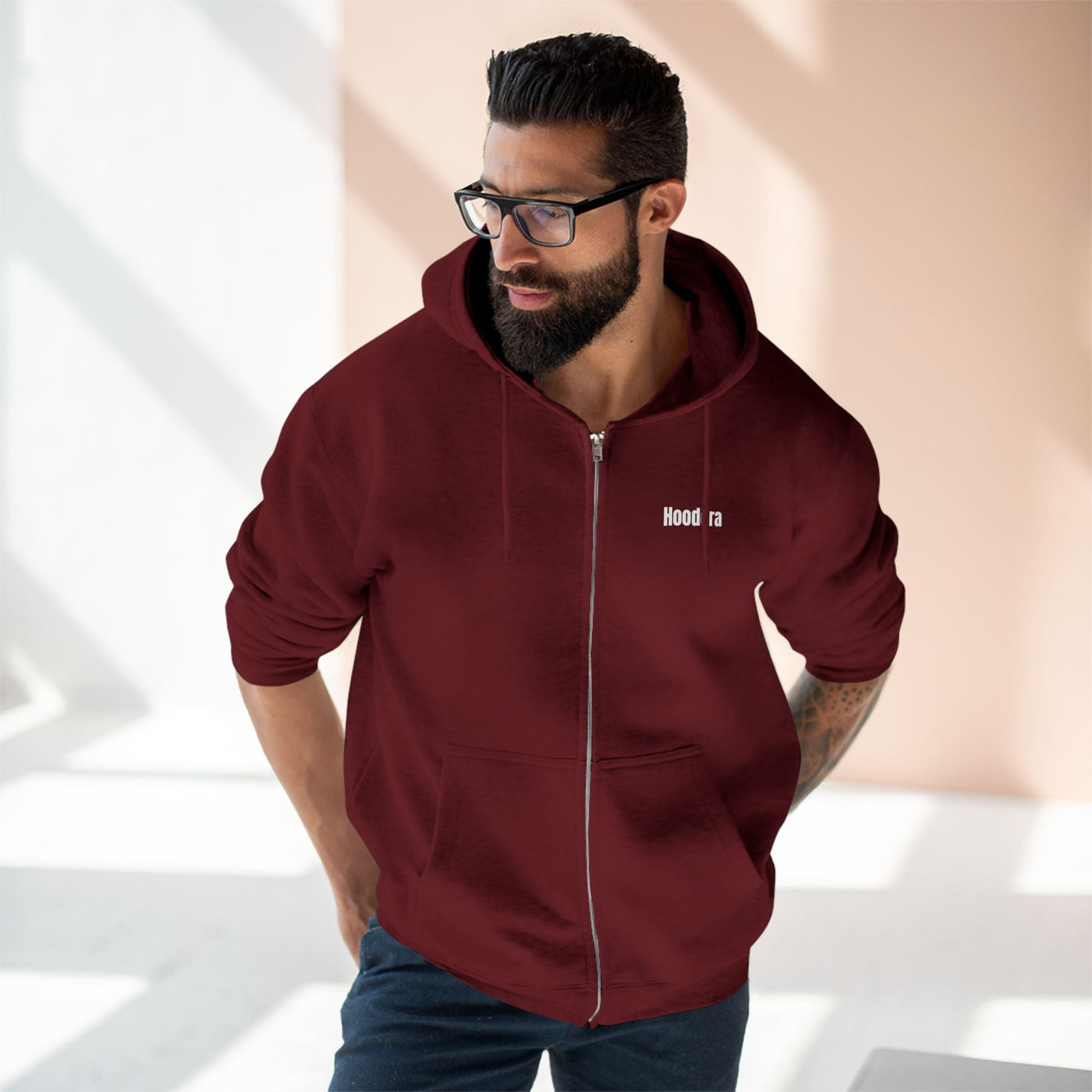 Comfortable Unisex Zip Hoodie Hoodora