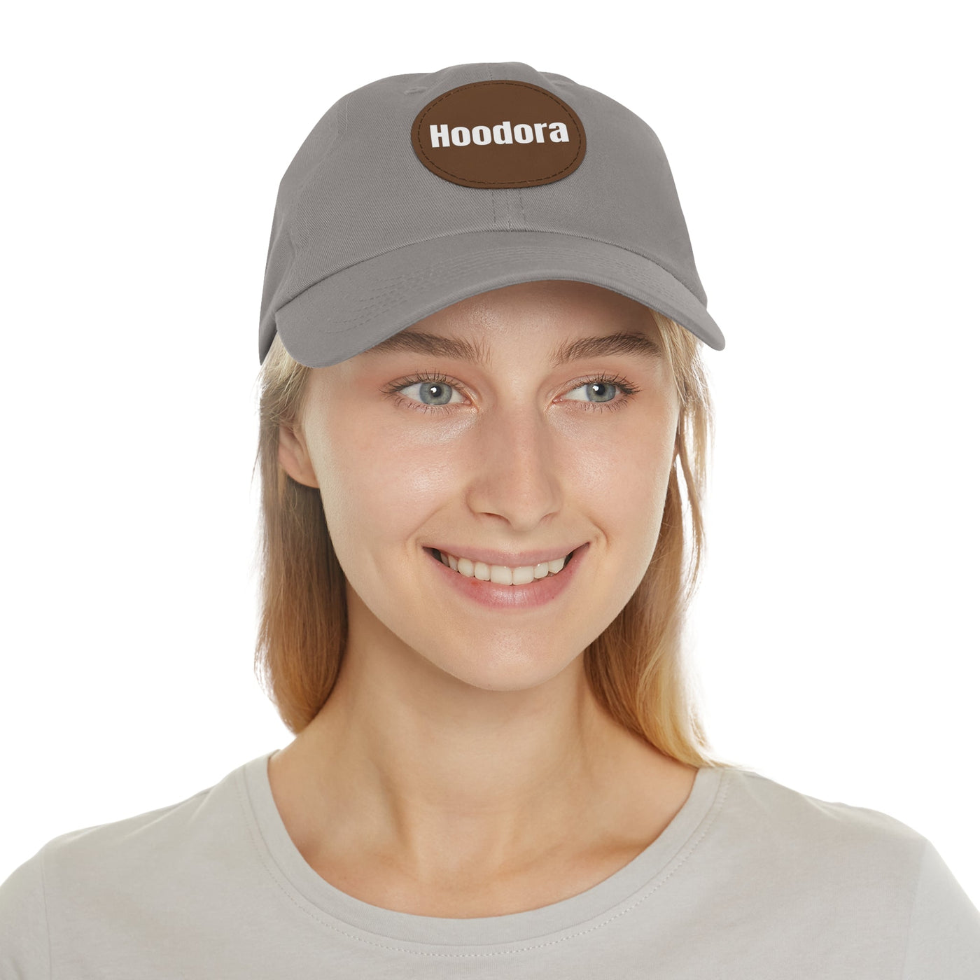 Classic Dad Hat with Round Leather Patch Hoodora