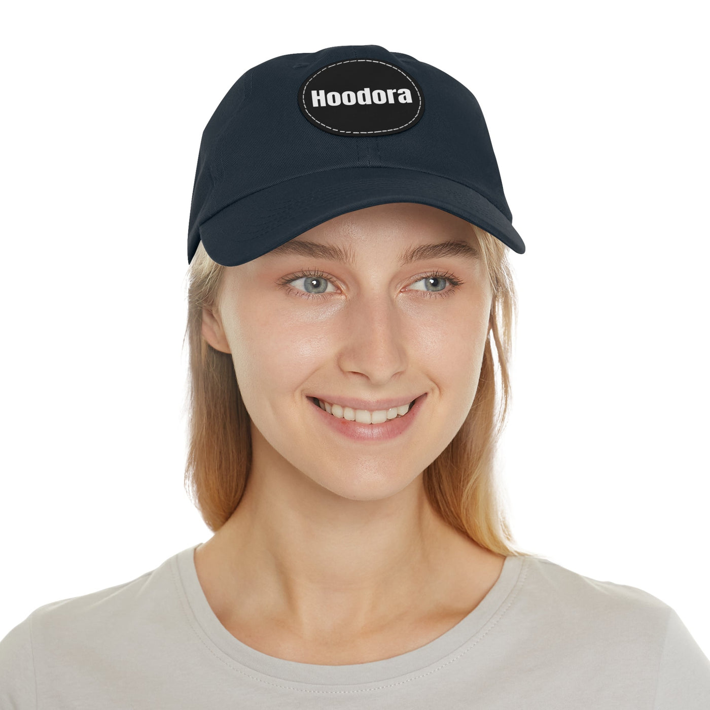 Classic Dad Hat with Round Leather Patch Hoodora