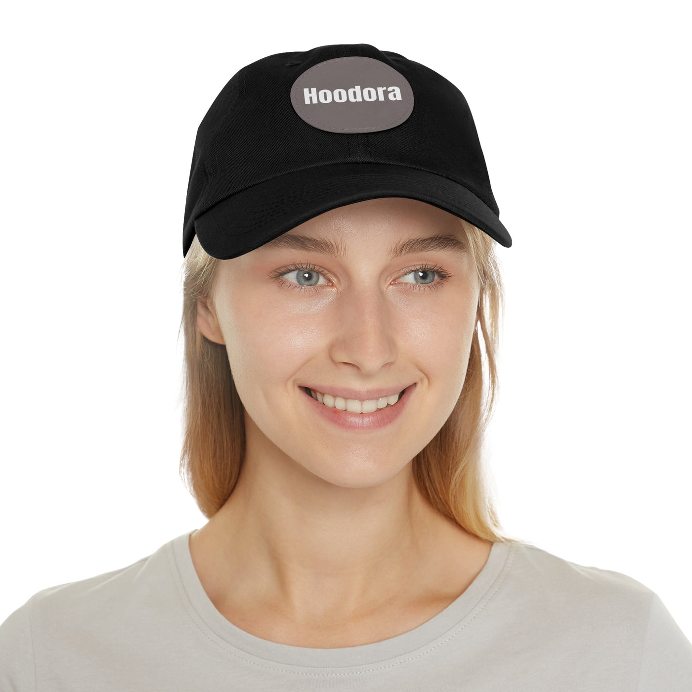 Classic Dad Hat with Round Leather Patch Hoodora