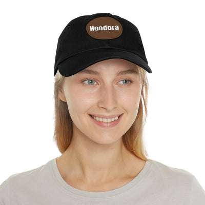 Classic Dad Hat with Round Leather Patch Hoodora