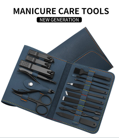 Manicure & Pedicure Art Tools Set Kits with Bag Hoodora