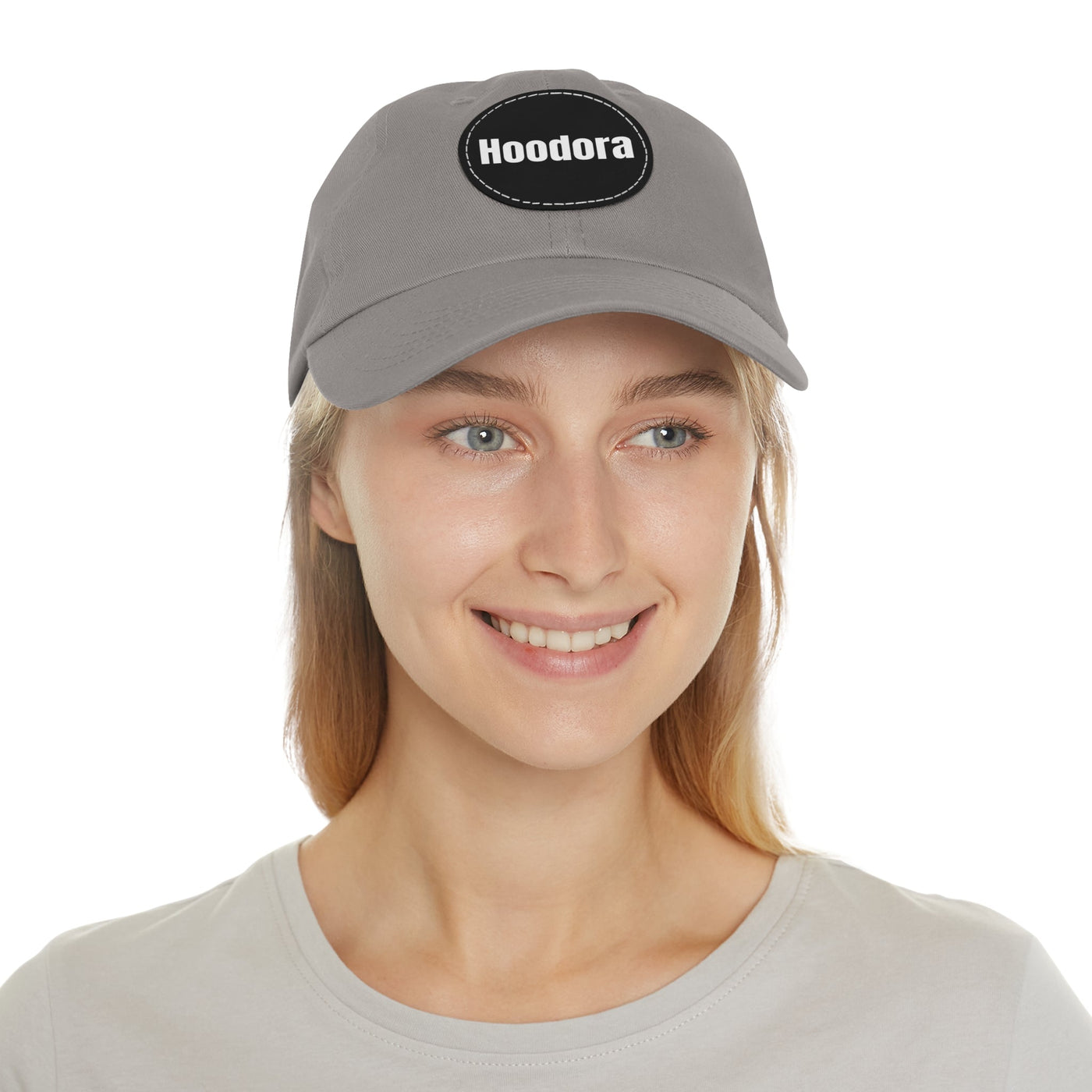 Classic Dad Hat with Round Leather Patch Hoodora