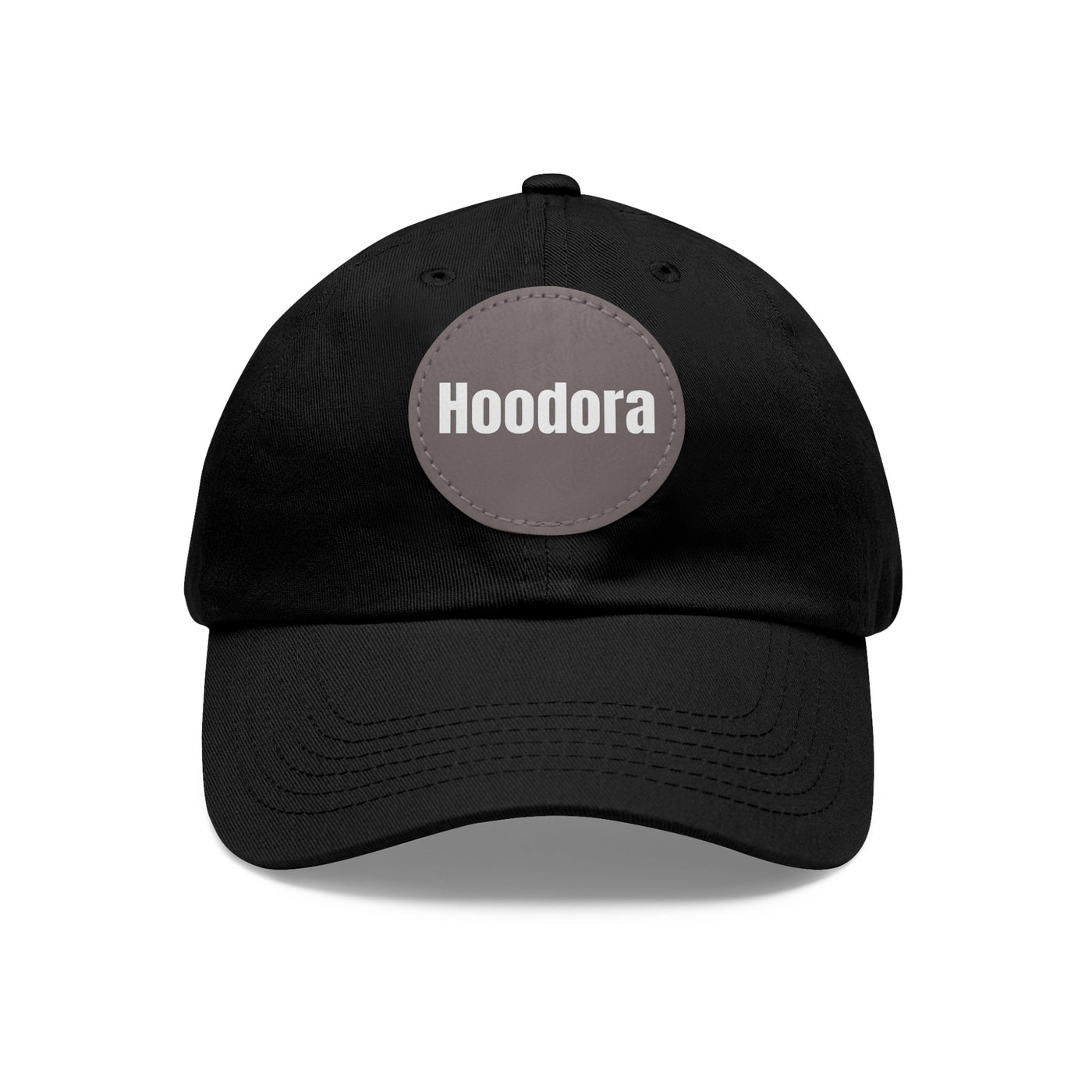 Classic Dad Hat with Round Leather Patch Hoodora