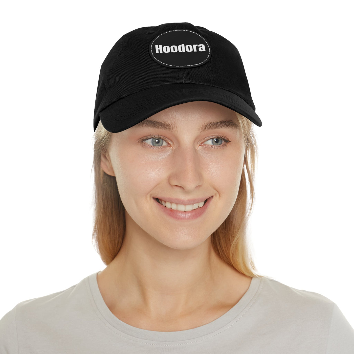 Classic Dad Hat with Round Leather Patch Hoodora