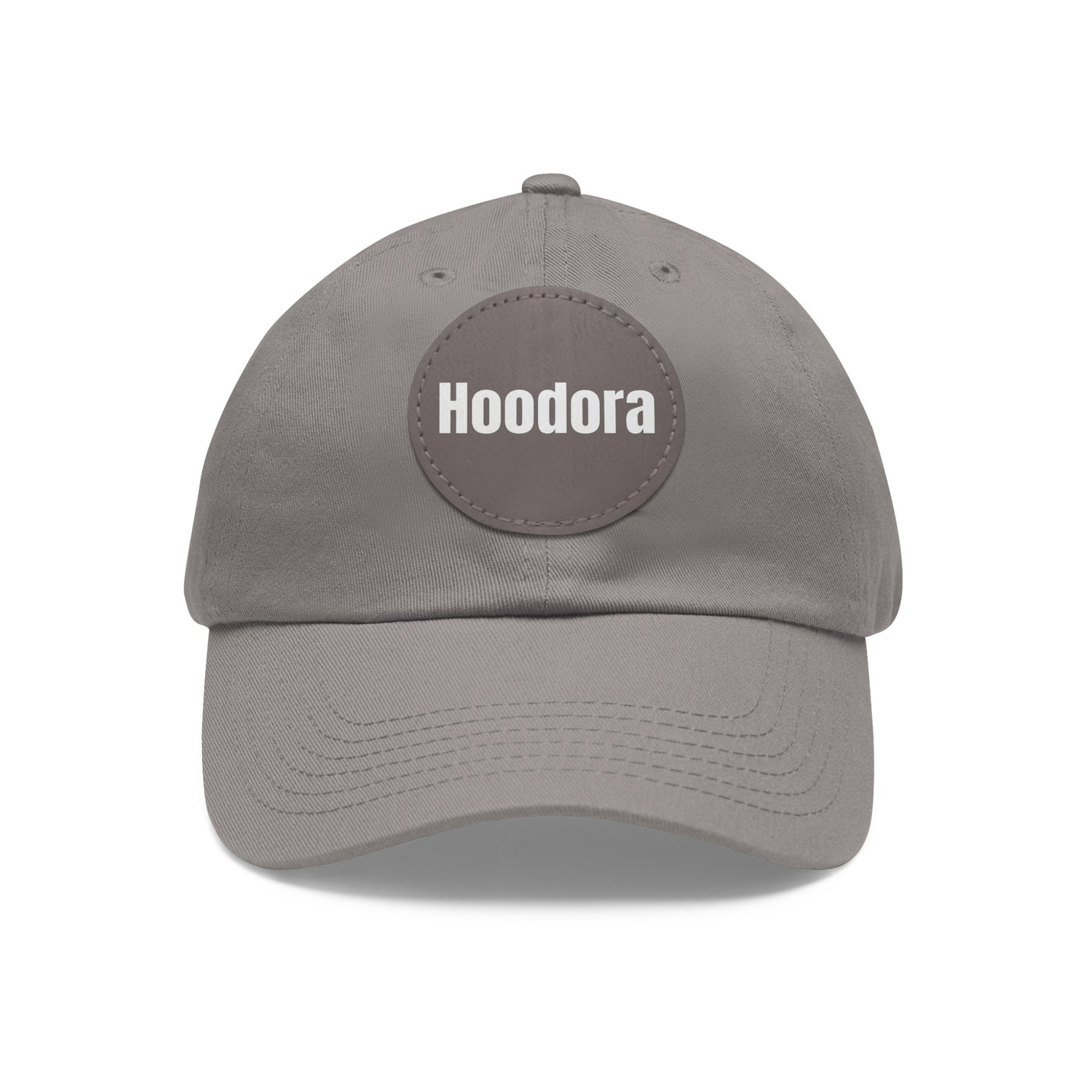 Classic Dad Hat with Round Leather Patch Hoodora