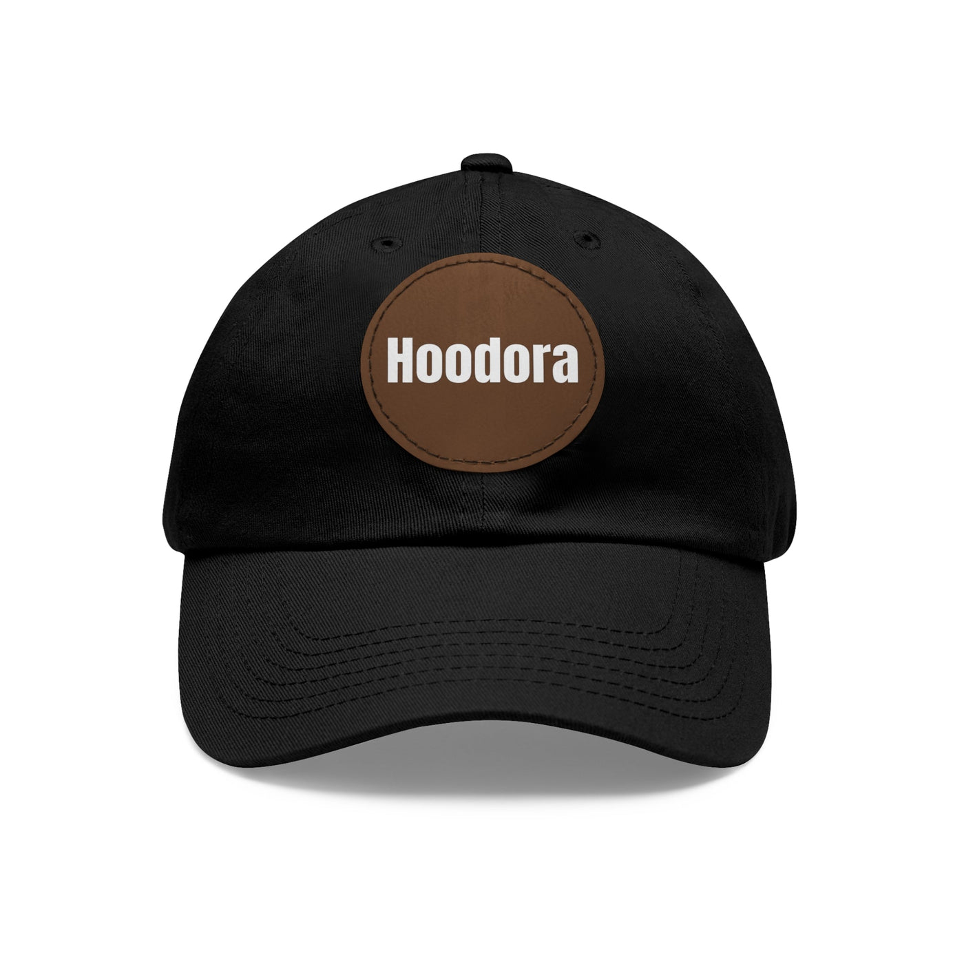 Classic Dad Hat with Round Leather Patch Hoodora