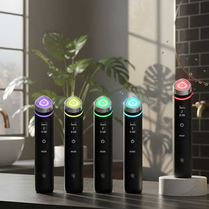 Age-R Booster Pro™ – 6-in-1 LED Glass Glow Device for Radiance, Firmness & Pore Care BANAZ